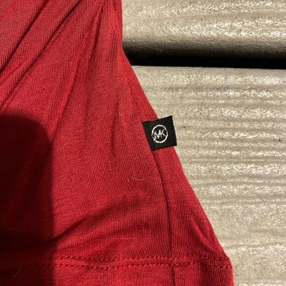 Michael Kors Asymmetrical Neckline Cap Sleeve Side Ruching Medium - Picture 5 of 7